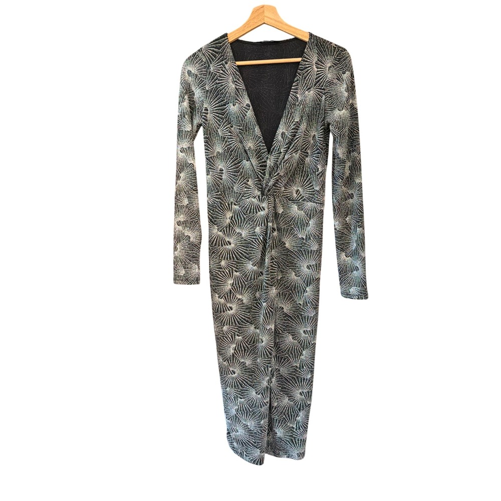 Miss Selfridge Midi Dress Art Deco Disco Glam Holiday Party Cocktail New Years
